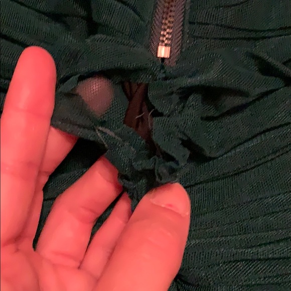 MAAC London Gathered Front Skirt - Forest Green - Picture 3 of 4